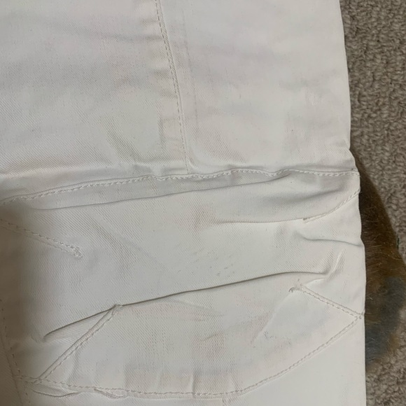 Pierre Balmain White Denim Biker Jeans - Picture 3 of 5